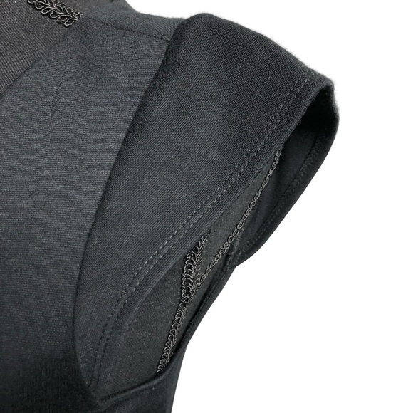 Alice + Olivia Dress Peplum Cap Sleeve Black Size 8 - Picture 7 of 10